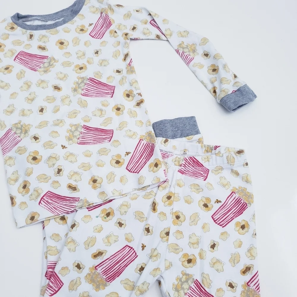 Burt's Bees Kids Organic Popcorn TV Movie Long Sleeve PJ Set